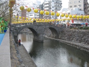 長崎移動、めがね橋。 sasebo_nagasaki-lantern_003